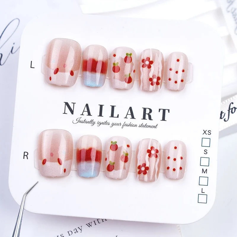 Dekorative Press-On Nagelset