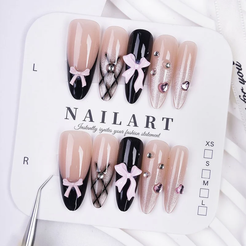 Dekorative Press-On Nagelset