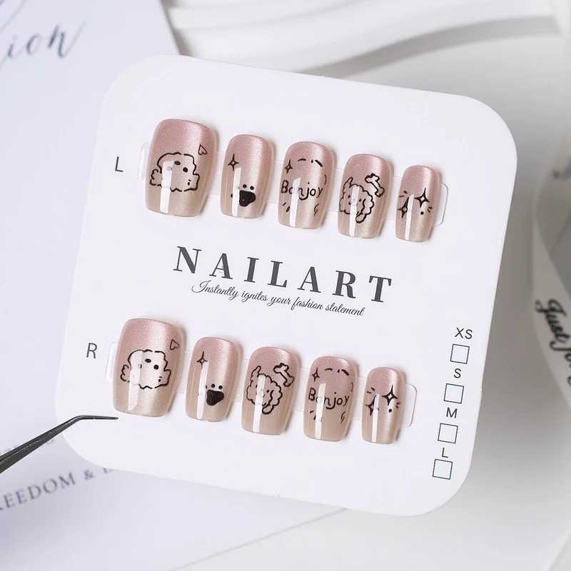 Dekorative Press-On Nagelset