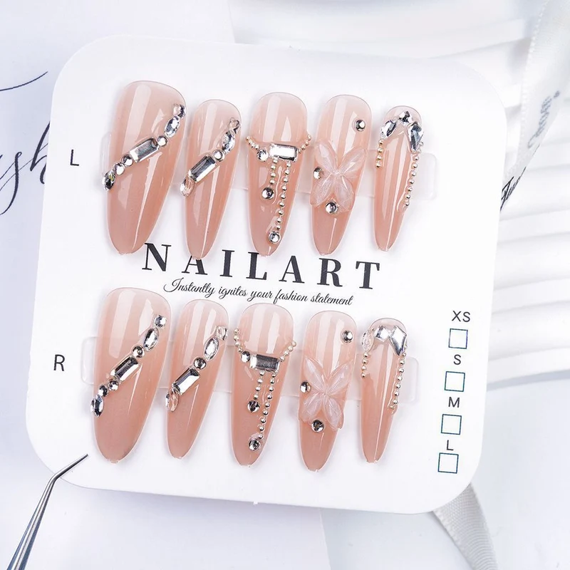 Dekorative Press-On Nagelset