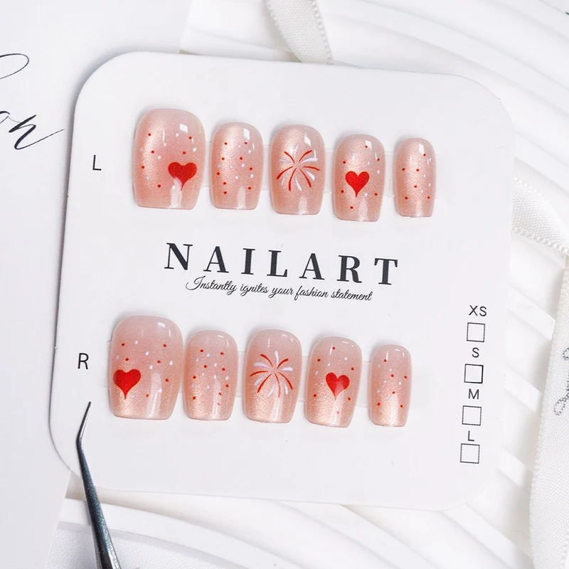 Dekorative Press-On Nagelset