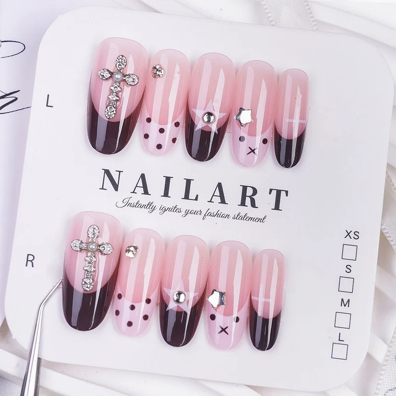 Dekorative Press-On Nagelset