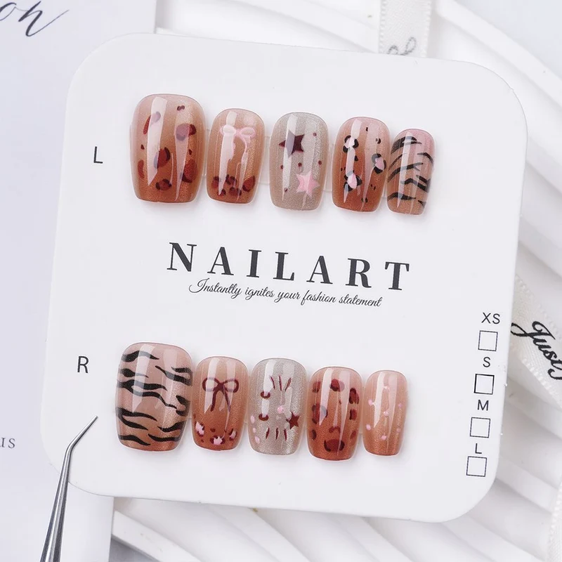Dekorative Press-On Nagelset
