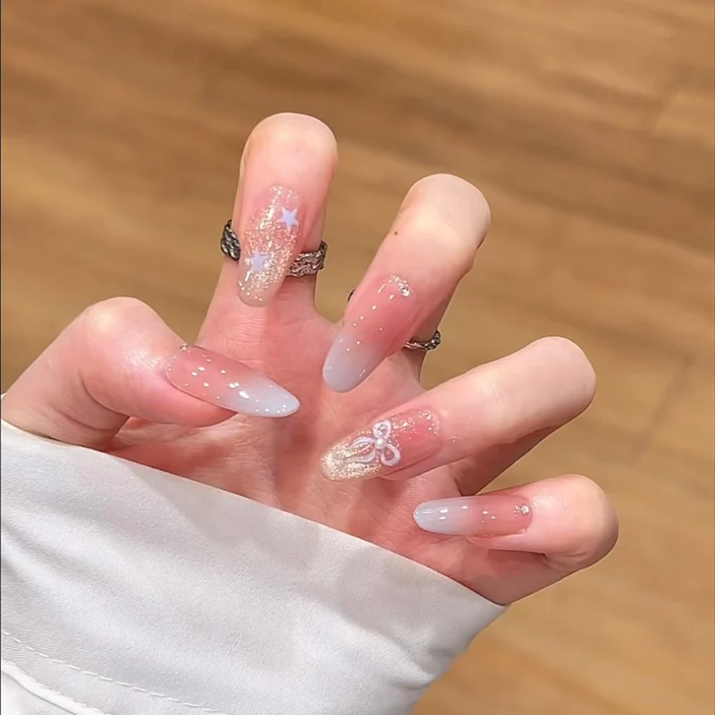 Dekorative Emaille Nagelkunstverlängerungen