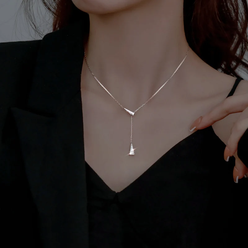 Modern Geometric Drop Necklace Brehn