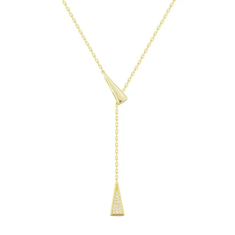 Modern Geometric Drop Necklace Brehn