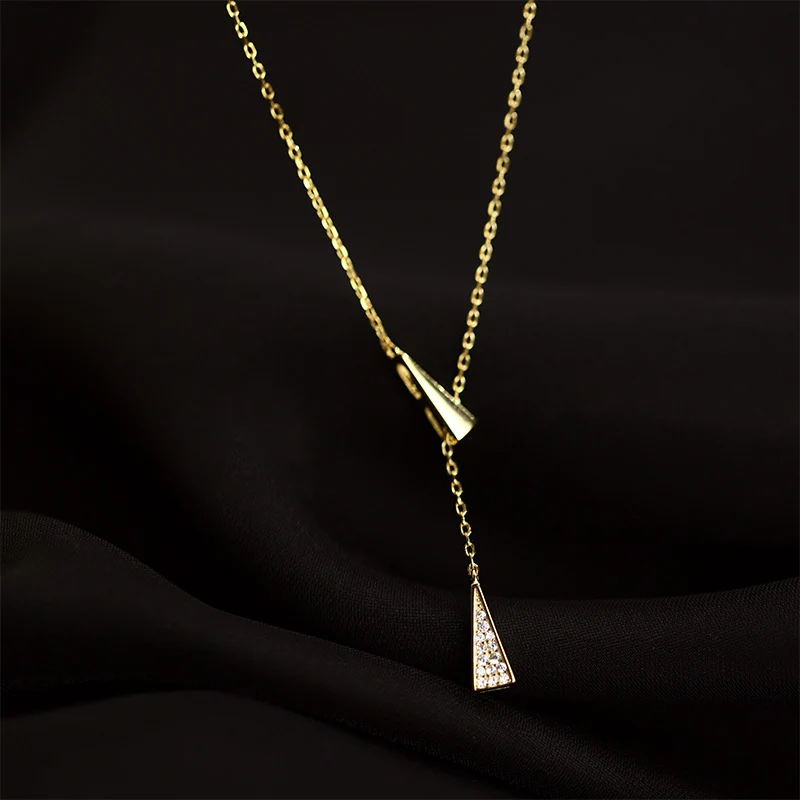 Modern Geometric Drop Necklace Brehn