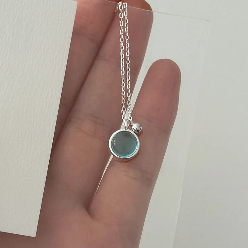 Elegante Silber Anhänger Halskette Brehn