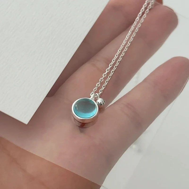 Elegante Silber Anhänger Halskette Brehn