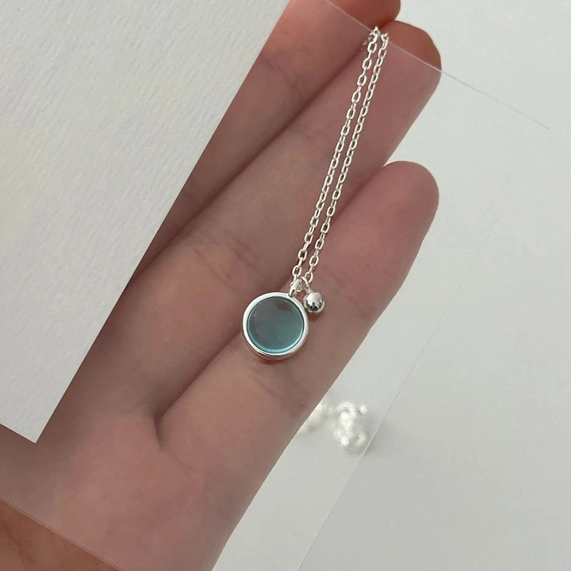 Elegante Silber Anhänger Halskette Brehn