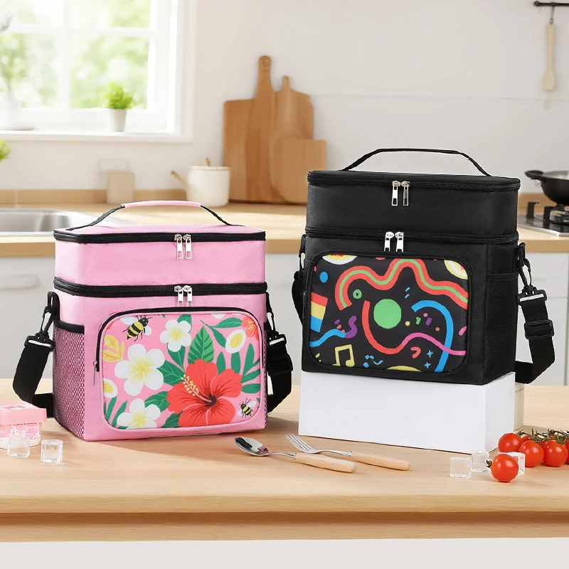 Isolierte Blumenmuster-Lunch-Kühltasche Brehn