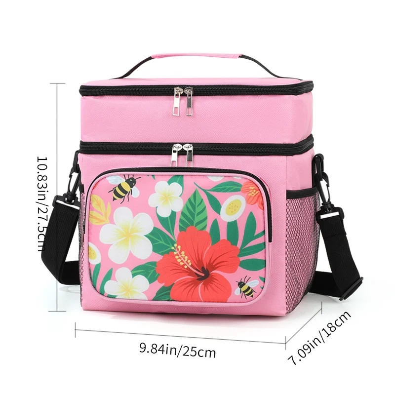 Isolierte Blumenmuster-Lunch-Kühltasche Brehn