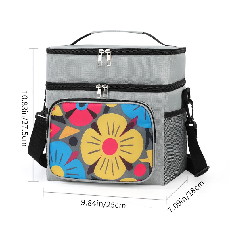 Isolierte Blumenmuster-Lunch-Kühltasche Brehn