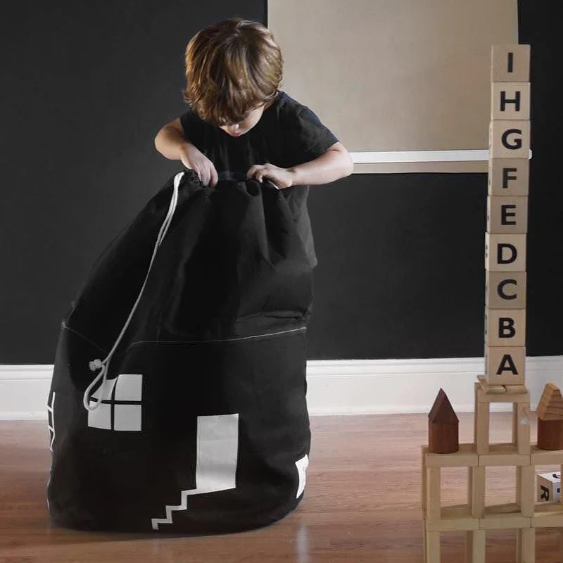Spielzeug-Aufbewahrungstasche mit Kordelzug und lustigem Design Skanto