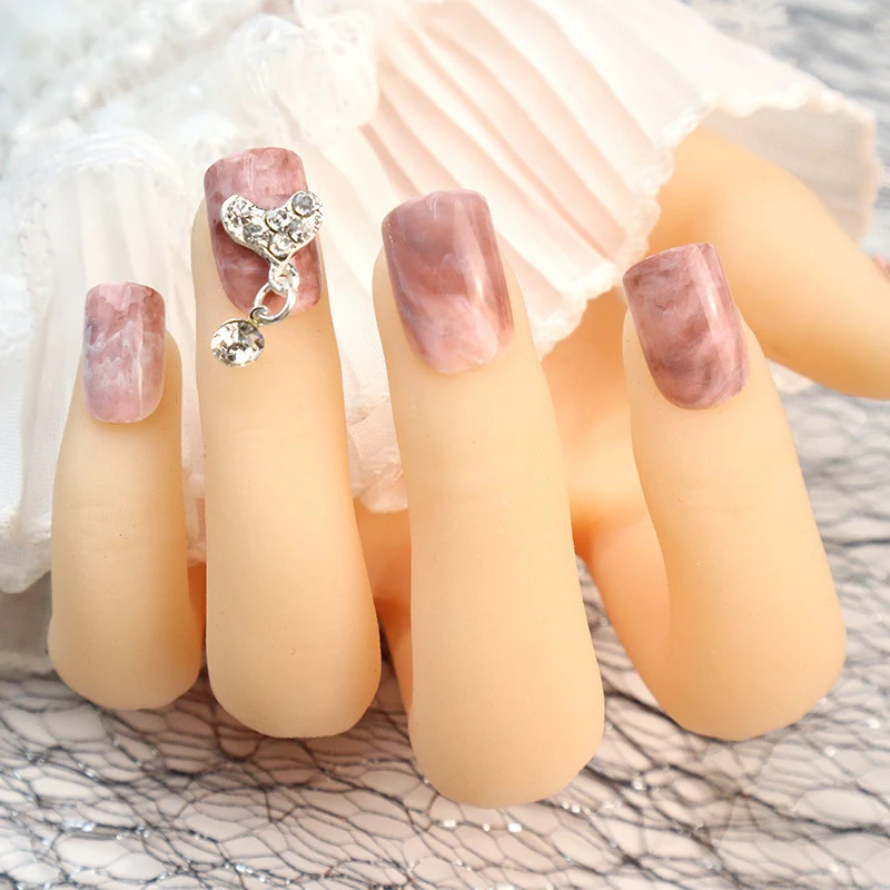 Elegantes Marmor Design Press-On Nägel Set