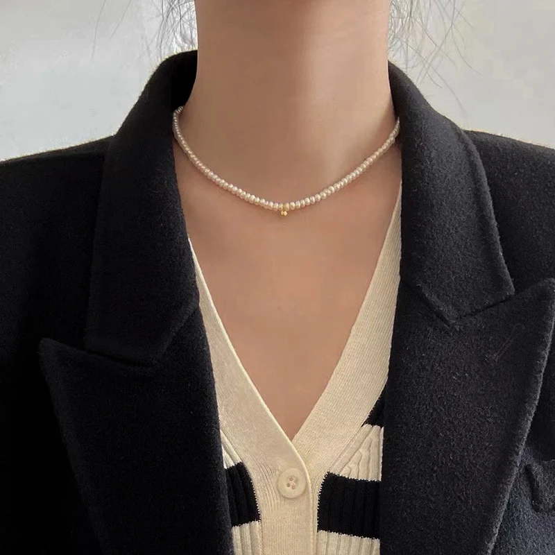Elegante Perlenbesetzte Choker-Halskette Brehn