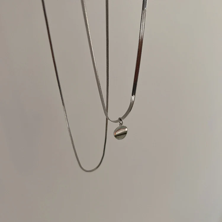 Elegante Mehrschichtige Silberkette Brehn