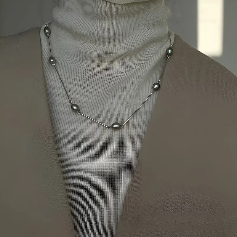 Elegante gestapelte Lariat-Halskette Brehn