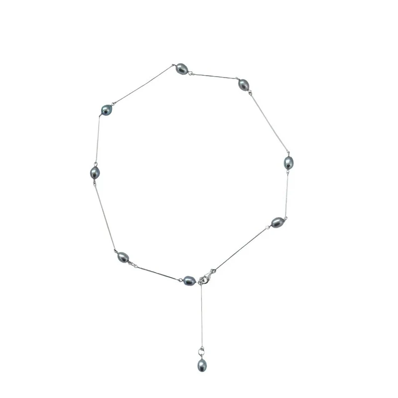 Elegante gestapelte Lariat-Halskette Brehn