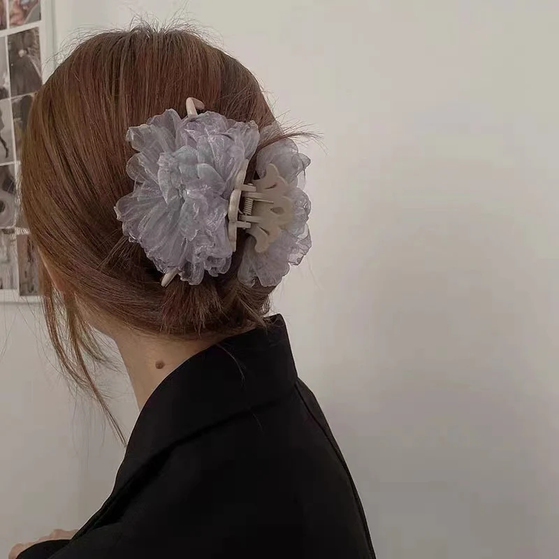 Floral Chiffon Haar Klaue Clip Brehn