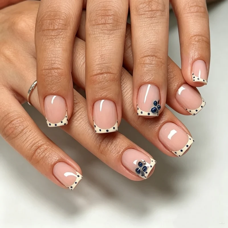 Dekorative Französische Spitzen-Nagelverstärkungen