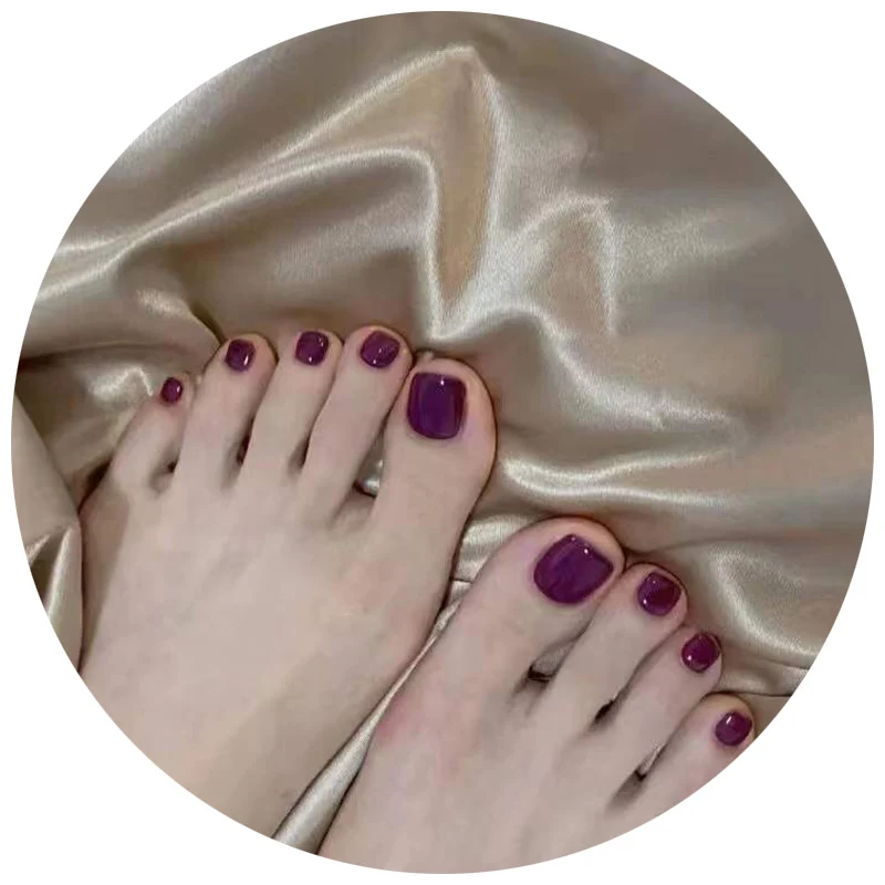 Elegante Gel Press-On Zehennägel