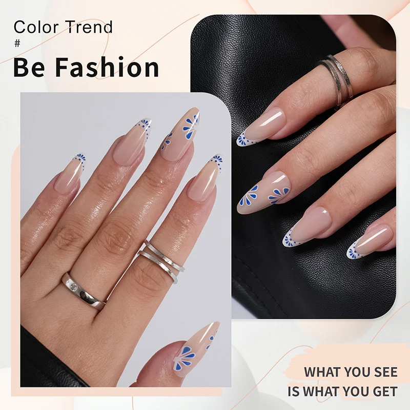 Dekoratives Blumiges Press-On Nagelset