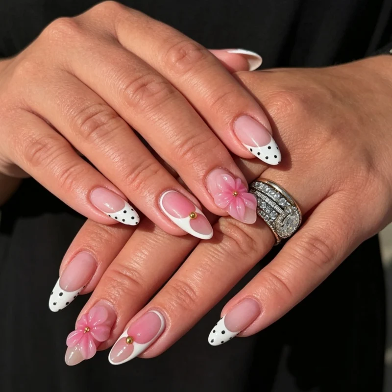 Dekorative Blumen-Gel-Nagelspitzen