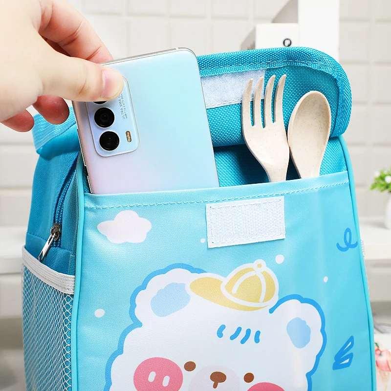 Isolierte süße Kaninchen-Themen Lunch Tasche Brehn