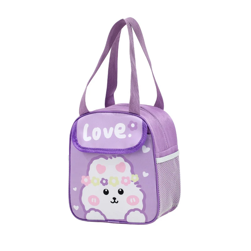 Isolierte süße Kaninchen-Themen Lunch Tasche Brehn