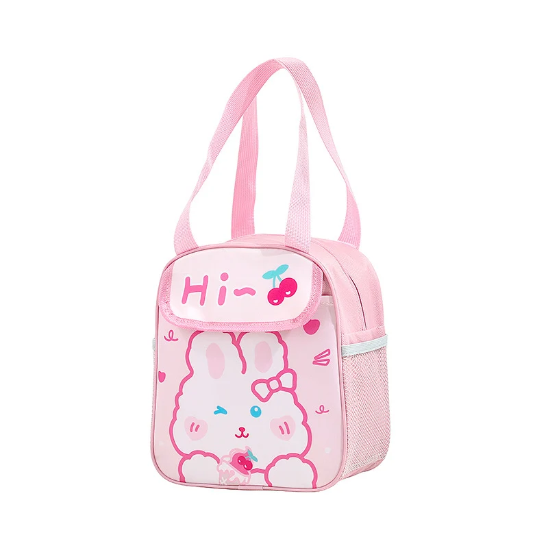 Isolierte süße Kaninchen-Themen Lunch Tasche Brehn