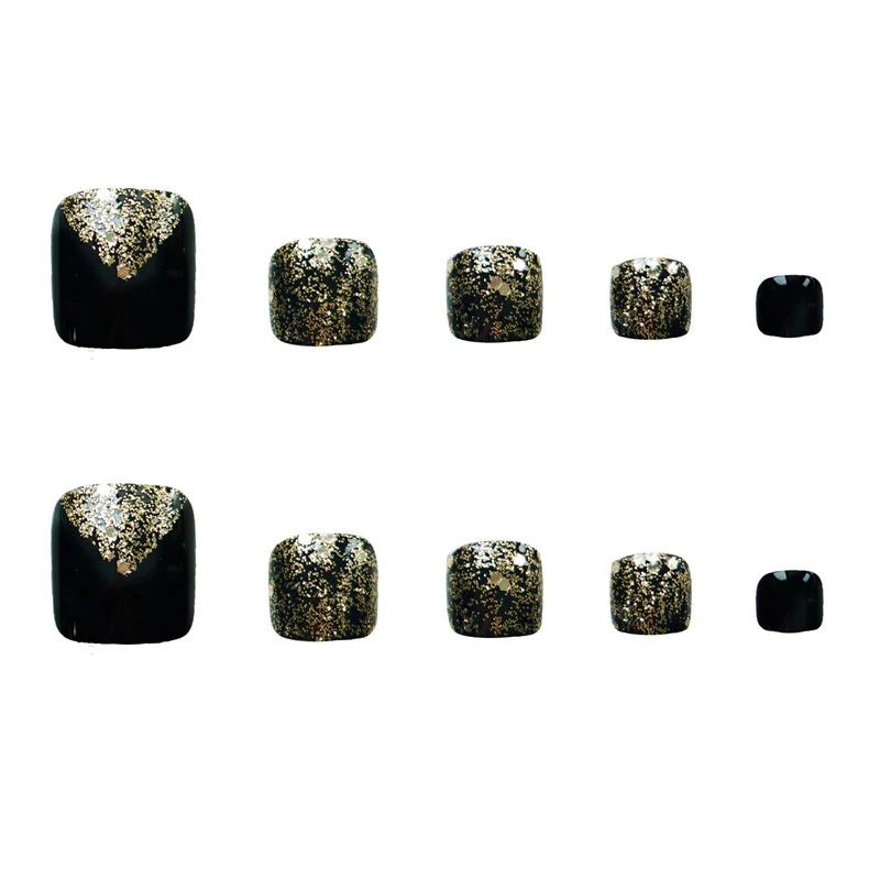 Dekorative Glitzer Fußnagel Kunst