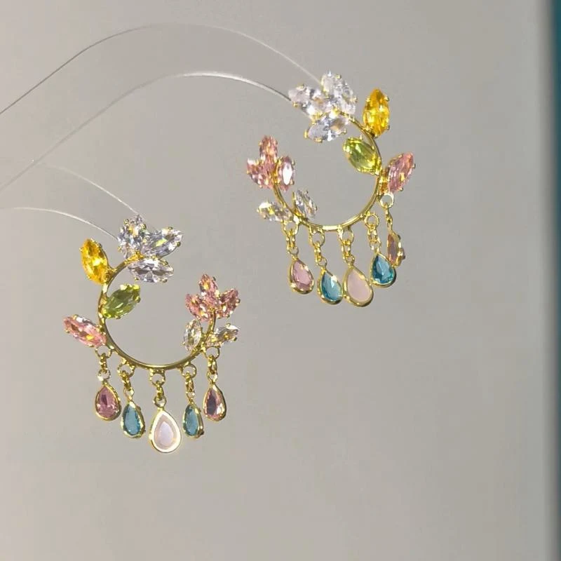 Künstlerische Florale Tropfenohrringe Brehn