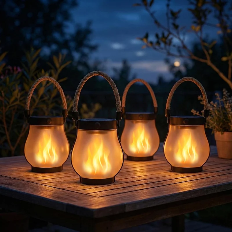 Unisex Solar-Flammenlaterne im modernen Feuer-Design Skanto