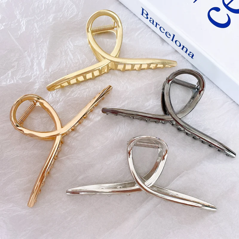 Eleganter Chrome-Haarclip Brehn