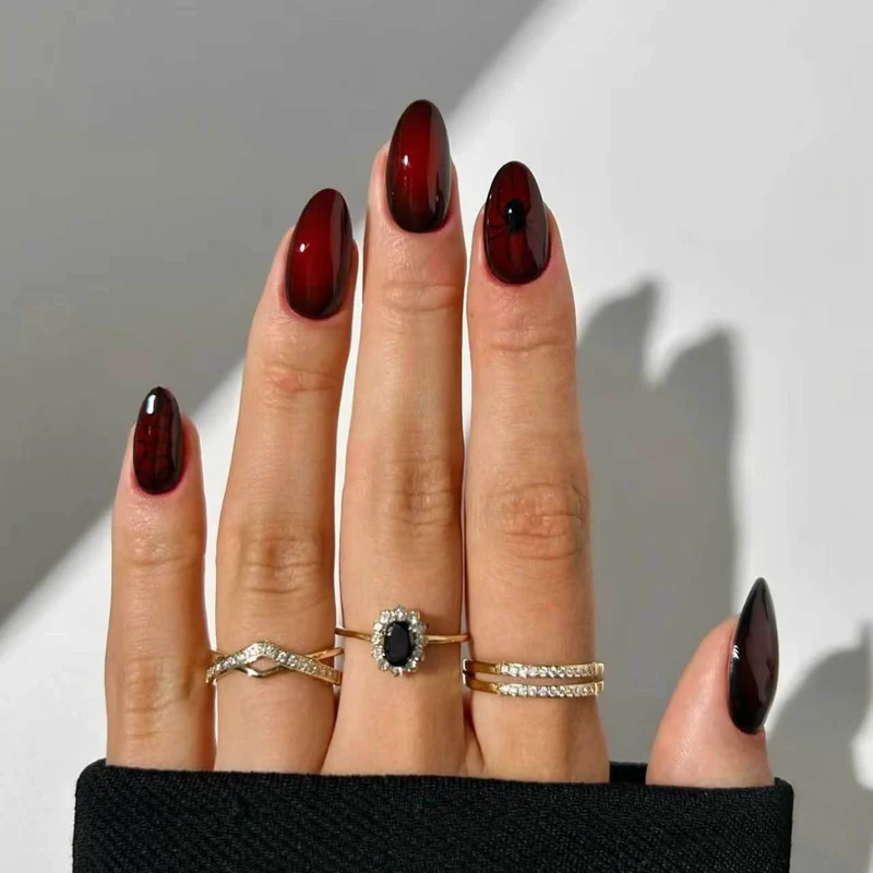 Künstlerisches Langes Stiletto Press-On Nagelset