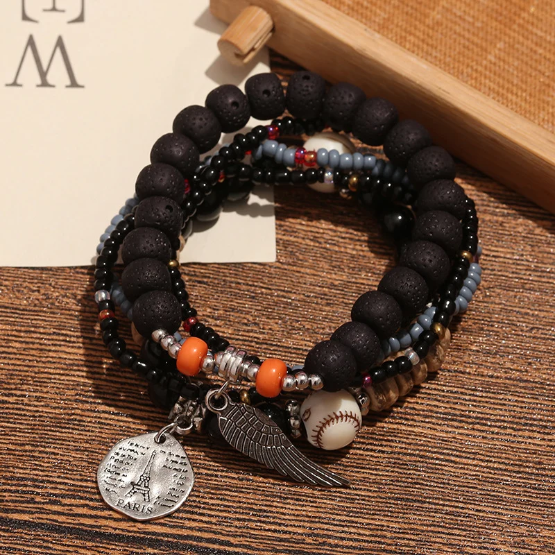 Bohemian Schicht Perlen Charme Armband Brehn