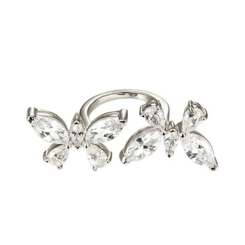 Elegante von Schmetterlingen inspirierte verstellbare Ring Brehn