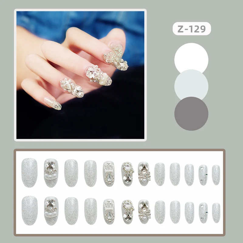 Dekorative Strass Press-On Nagelkunst 1790727058