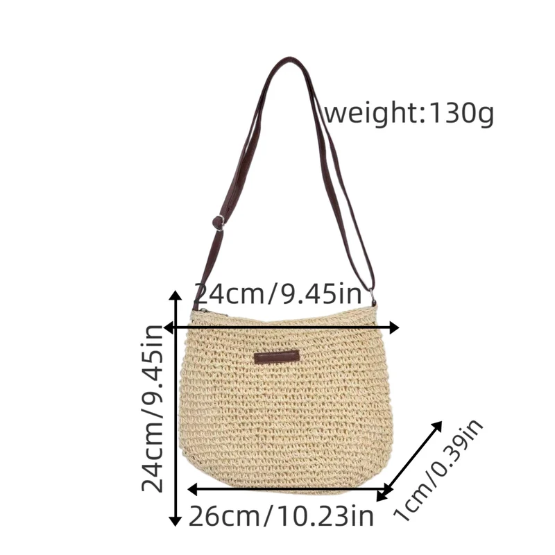 Handtasche aus handgefertigtem Naturmaterial mit verstellbarem Schultergurt Skanto