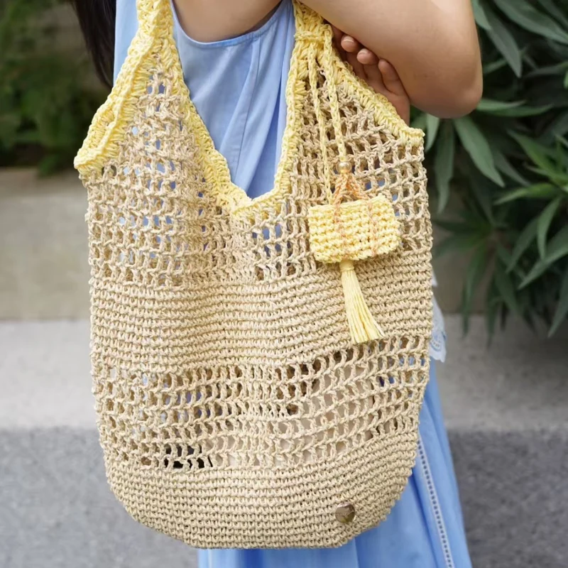 Tragetasche aus gehäkeltem Garn mit ergonomischen Schultergurten Skanto