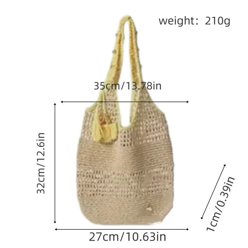 Tragetasche aus gehäkeltem Garn mit ergonomischen Schultergurten Skanto