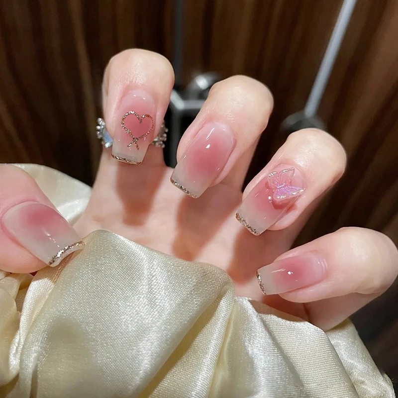 Dekorativer Acryl-Press-On-Nagelkunst-Set