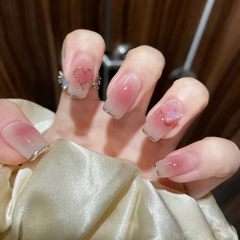 Dekorativer Acryl-Press-On-Nagelkunst-Set
