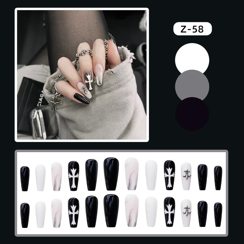 Künstlerisches Press-On-Nageldesign