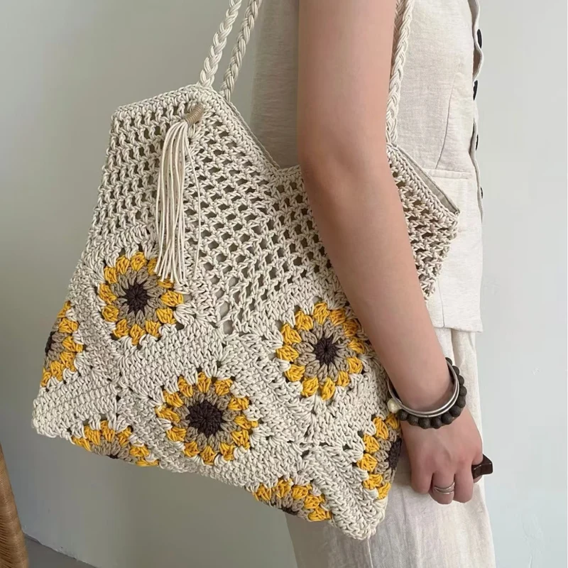Strukturierte Makramee-Tasche Skanto