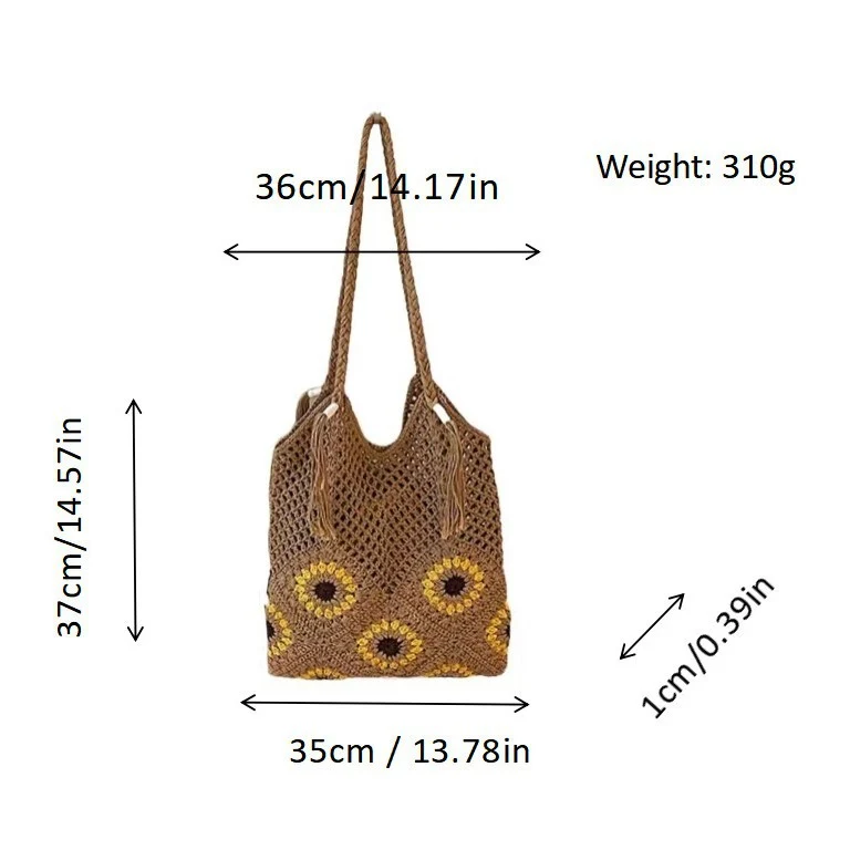 Strukturierte Makramee-Tasche Skanto
