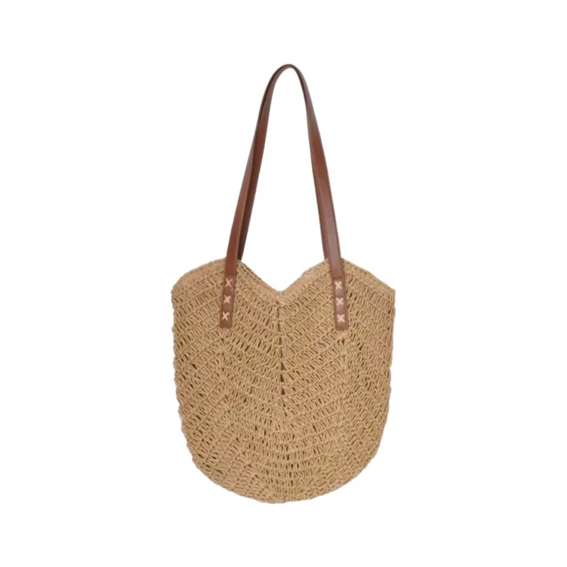 Handtasche aus gewebtem Naturmaterial mit eleganten Tragegriffen Skanto