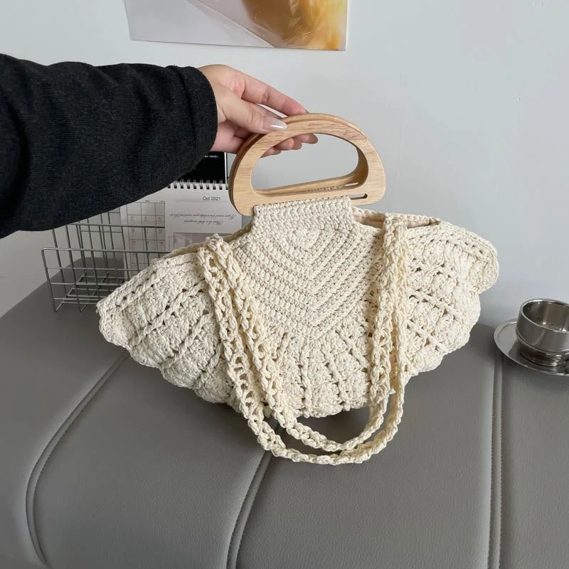 Handtasche mit Holzgriff Skanto