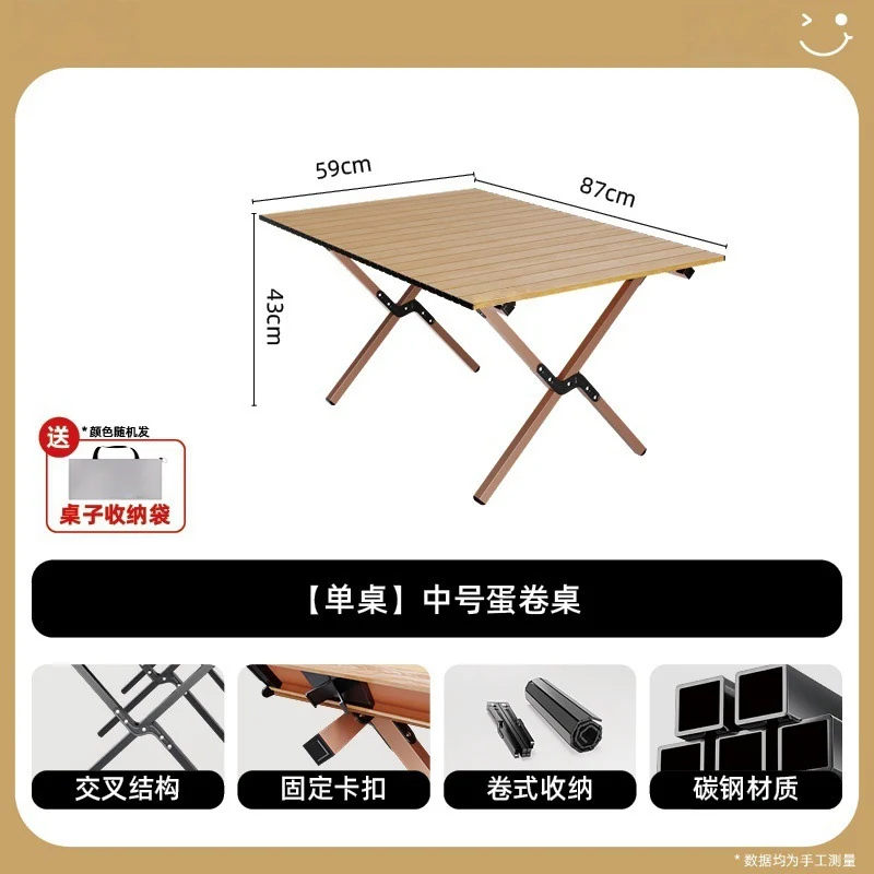 Damen-Klapp-Campingtisch mit robustem Holzdesign Skanto